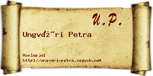 Ungvári Petra névjegykártya